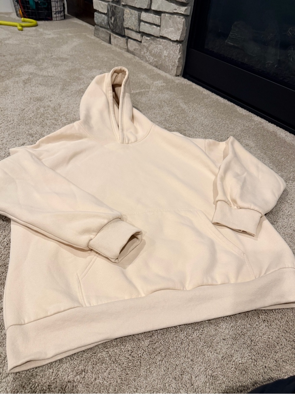 Cozy Cream Hooded Pullover Sweatshirt